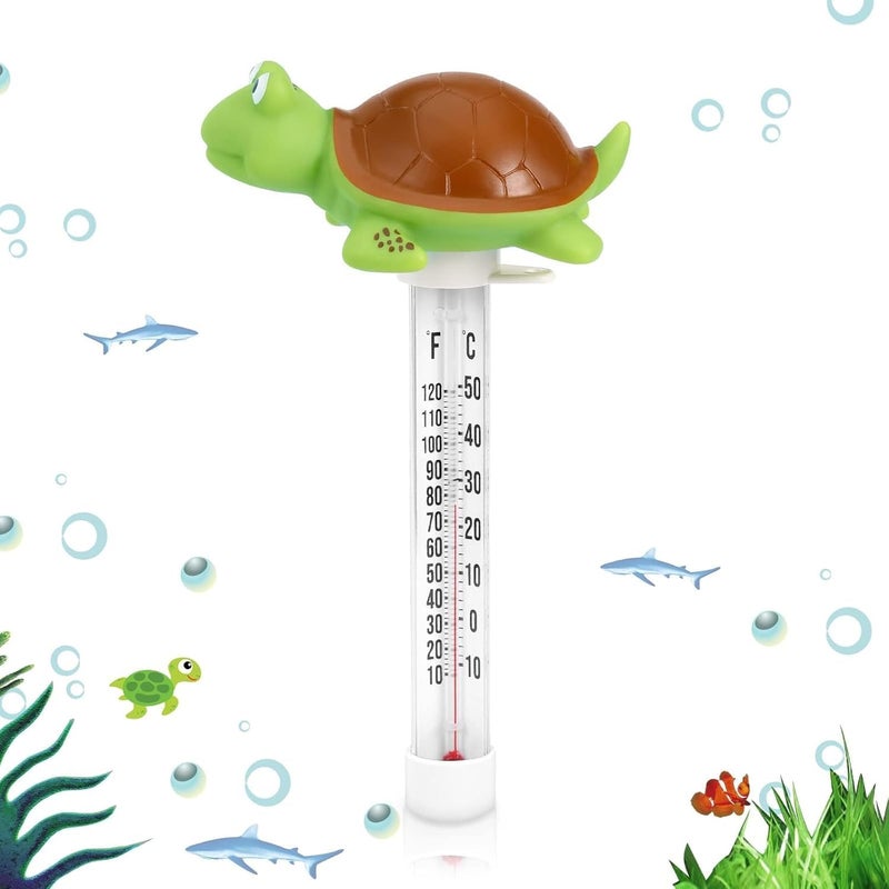 Inpool Floating Pool Thermometer, Large Display with String Easy to Read, Shatter Resistant, for Outdoor & Indoor Swimming Pools, Spas, Hot Tubs & Aquariums (Turtle) - Image 2